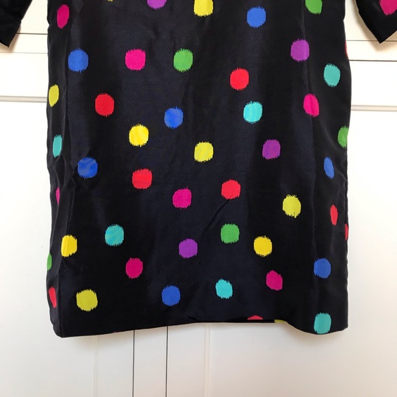 KATE SPADE Silk Belina Polka Dot Shift Dress 4 - Picture 9 of 16